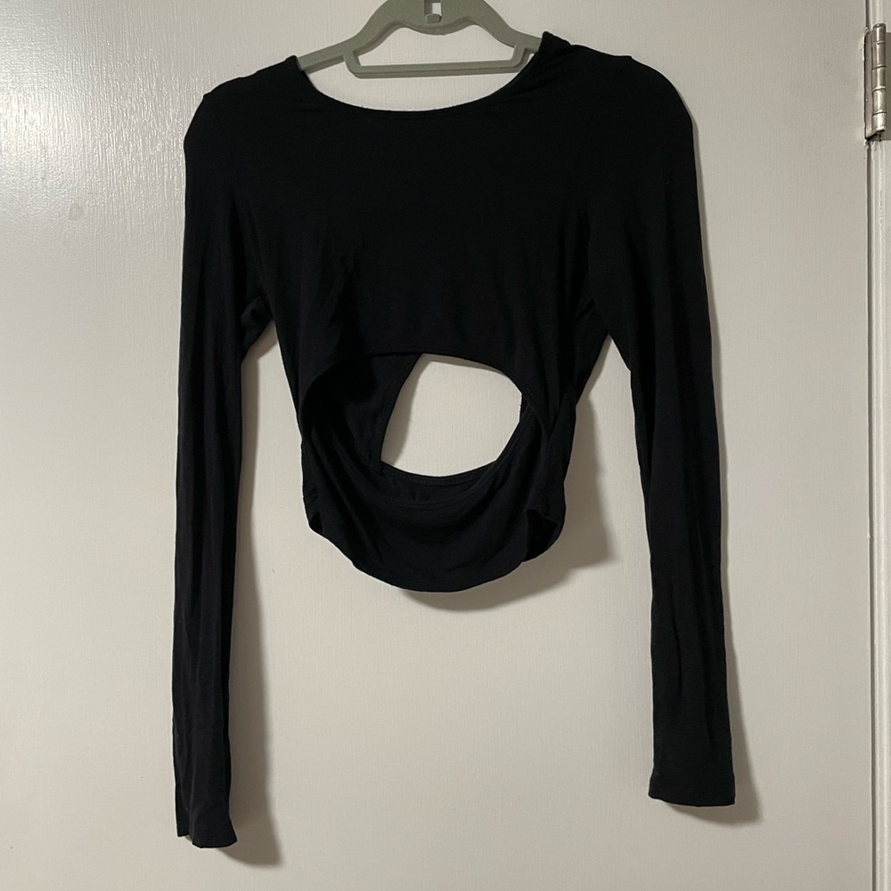 Gymshark Cropped Cutout Long Sleeve Top Medium
